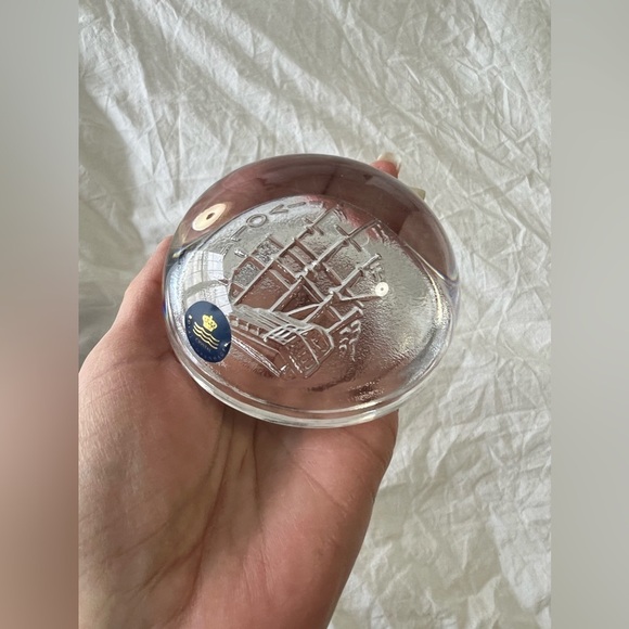 Royal Copenhagen | Ship Nautical | Tivoli Crystal Paperweight | Collectible - Picture 6 of 6